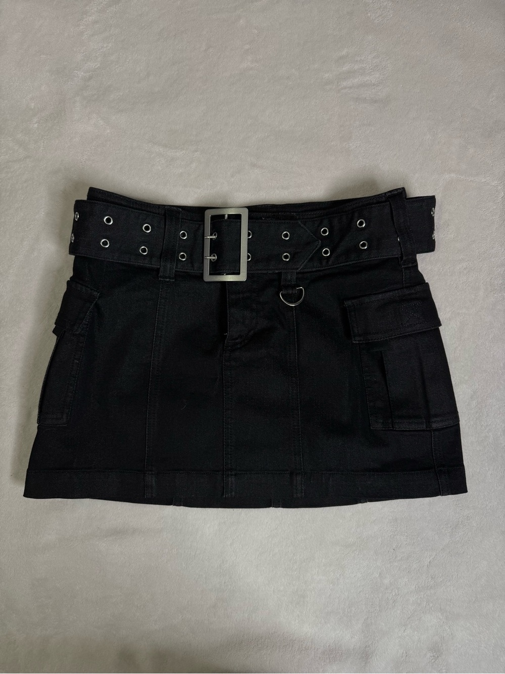 Urban Outfitters Denim Joan Belted Micro Mini Skirt
